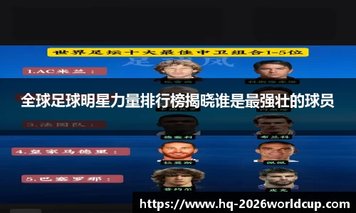 全球足球明星力量排行榜揭晓谁是最强壮的球员